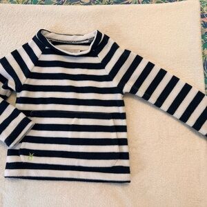 Dudley Stephens Kids Crewneck Fleece- Navy and White Stripe